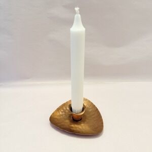VTG Copper Candle Holder Gregorian Farmhouse French Country Handmade Retro 4" US